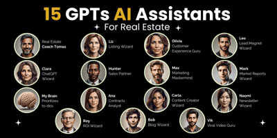 15 custom GPT AI assistants for real estate agents and brokers