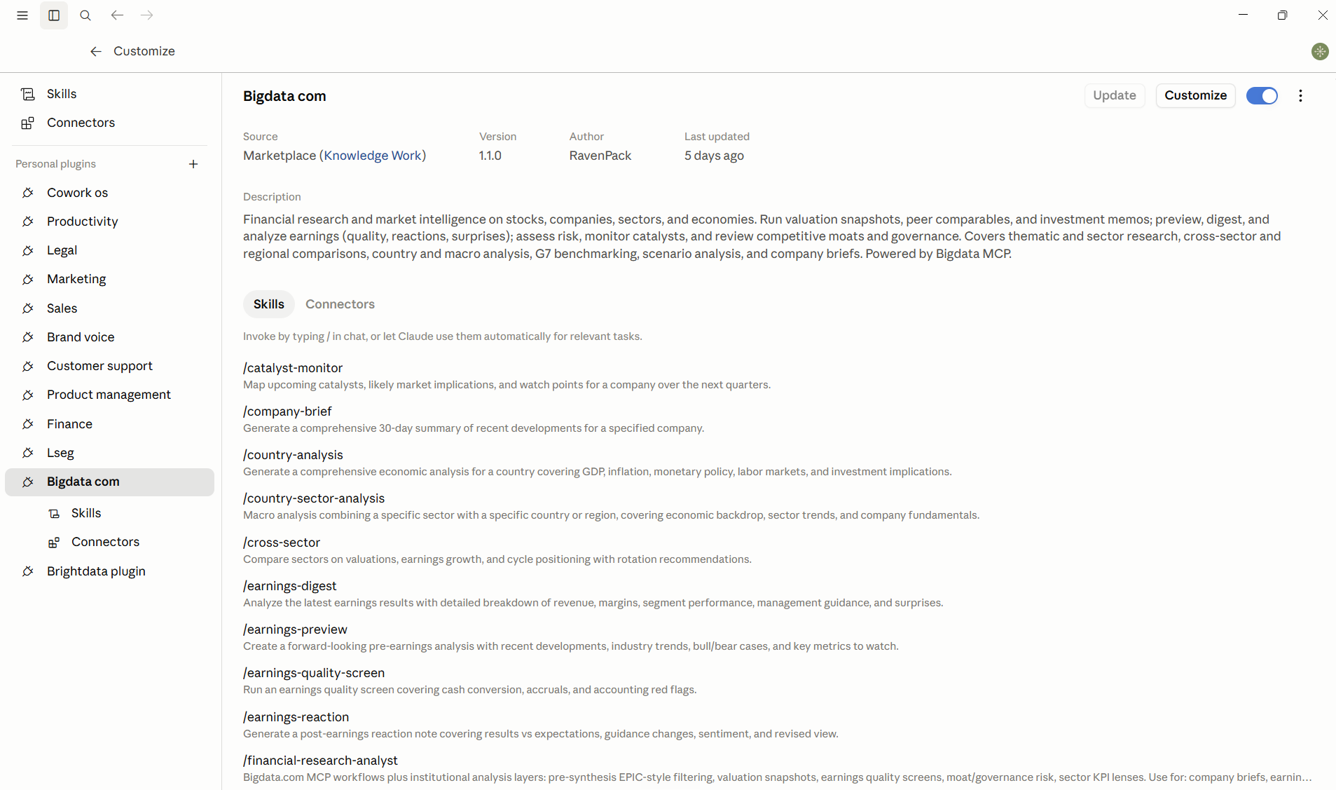 Example Claude Cowork portfolio analysis output